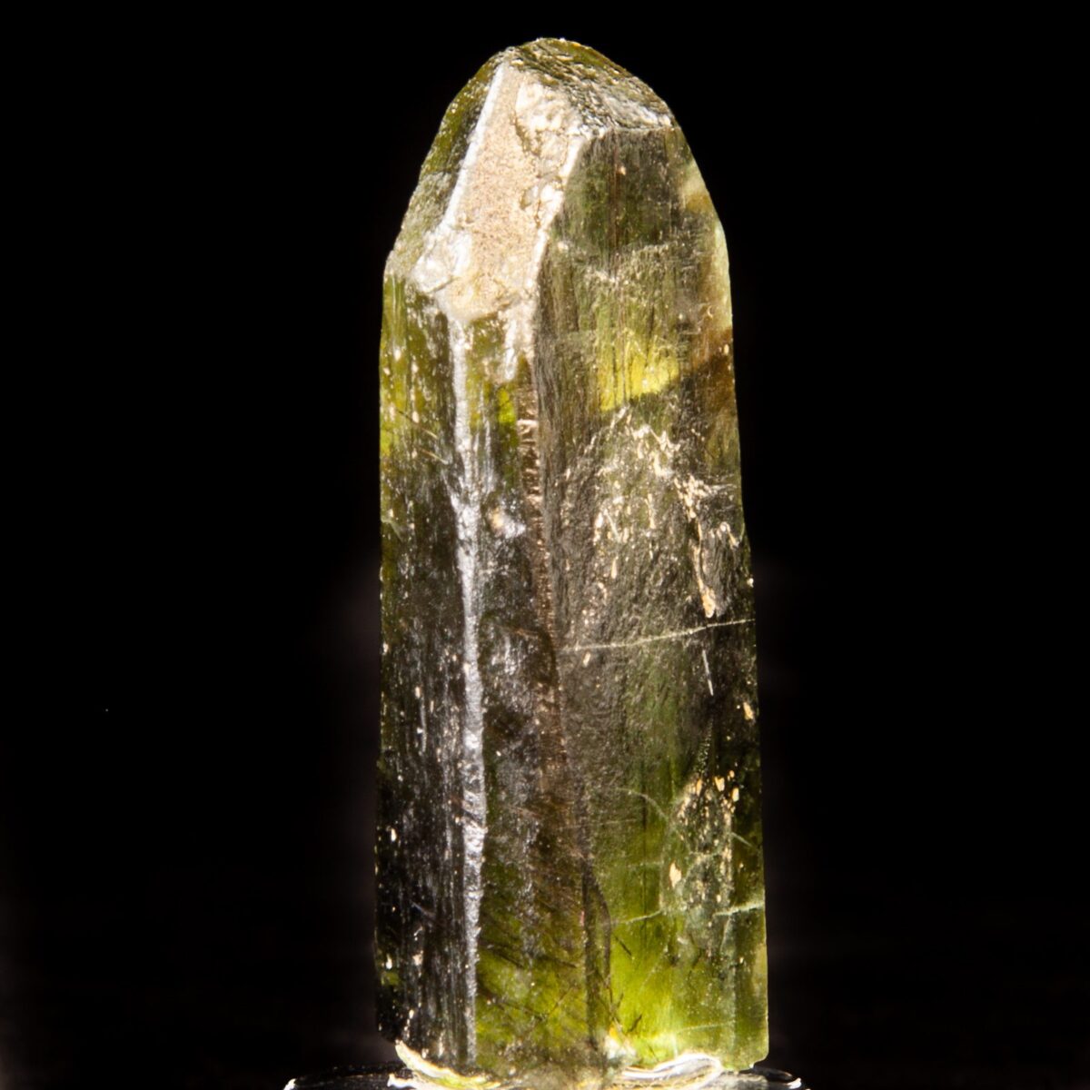 Forsterite var. Peridot with Ludwigite inclusions