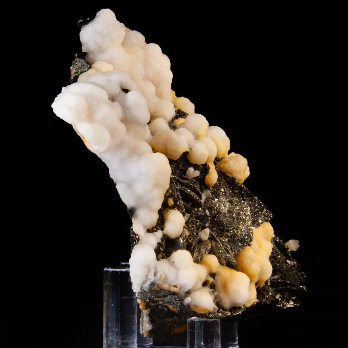 Pyrite after Pyrrhotite with Calcite
