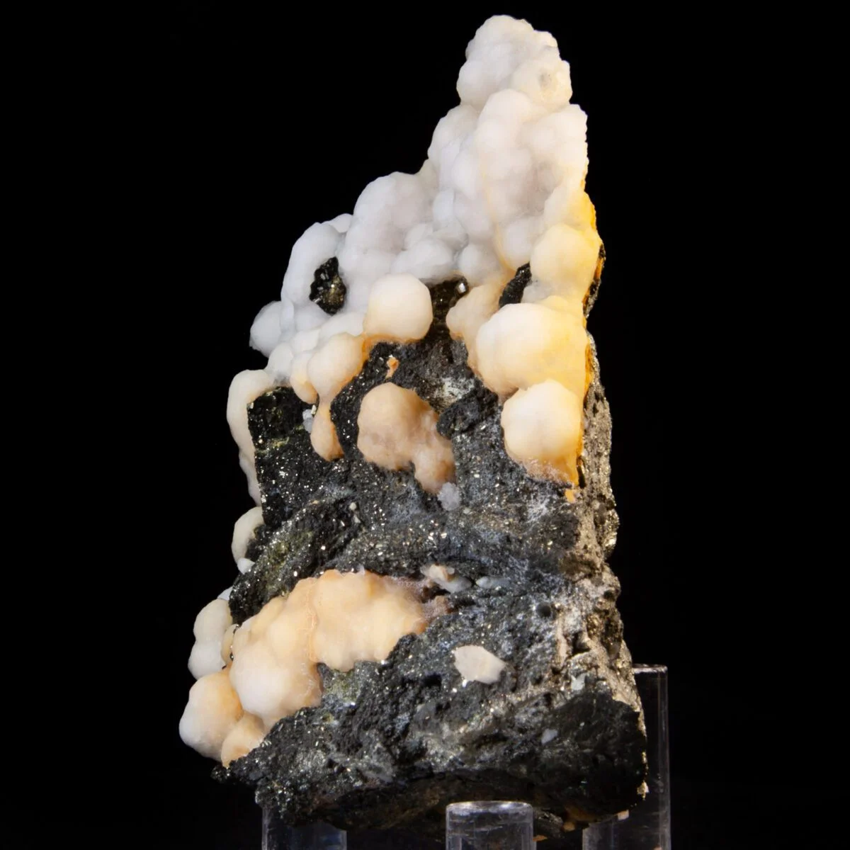 Pyrite after Pyrrhotite with Calcite