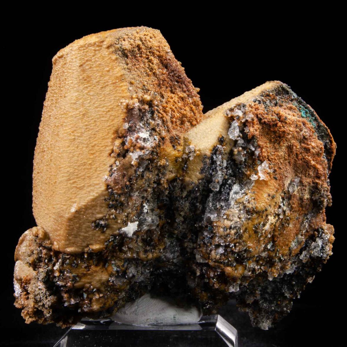 Siderite and Sphalerite epimorph over Calcite