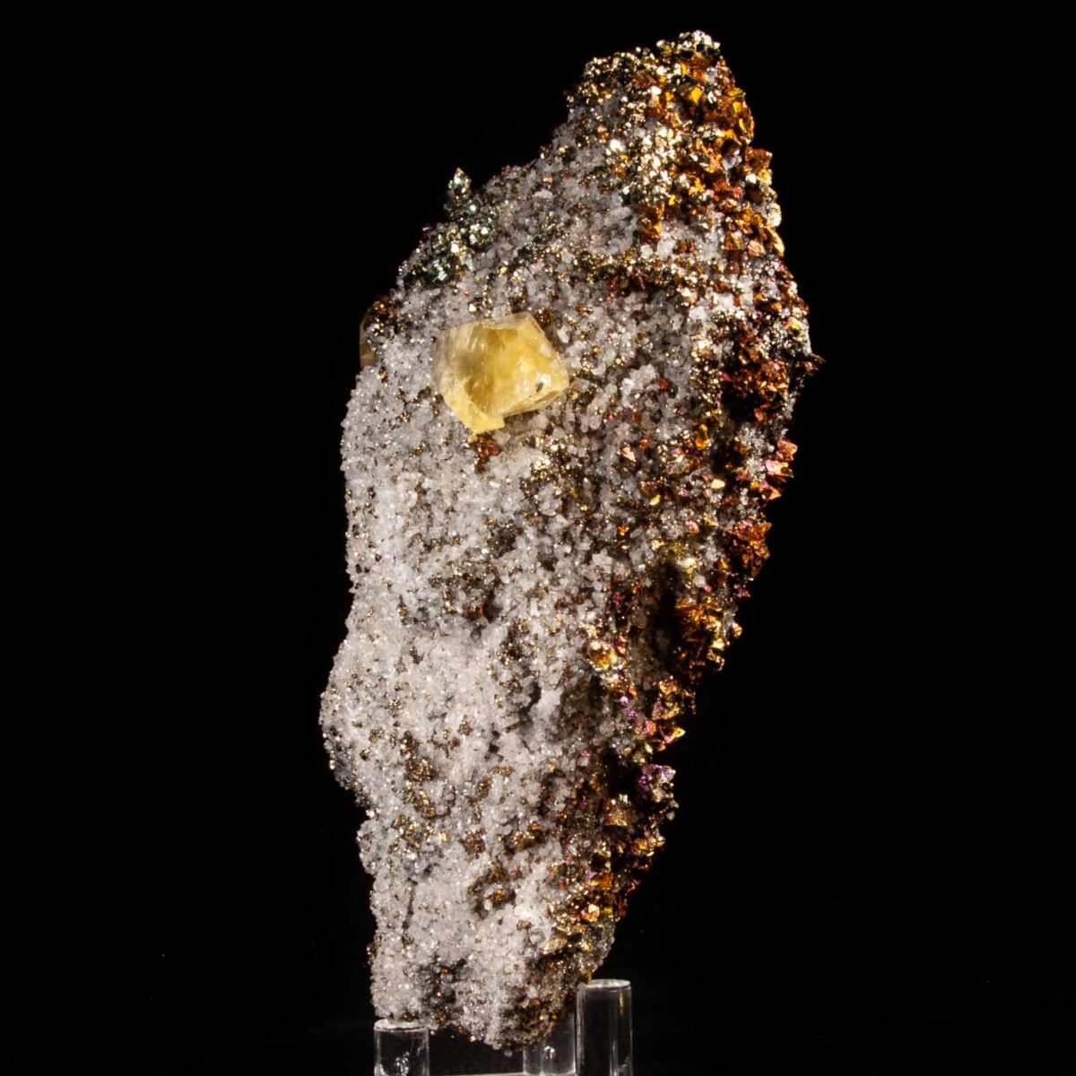 Calcite with Chalcopyrite and Dolomite