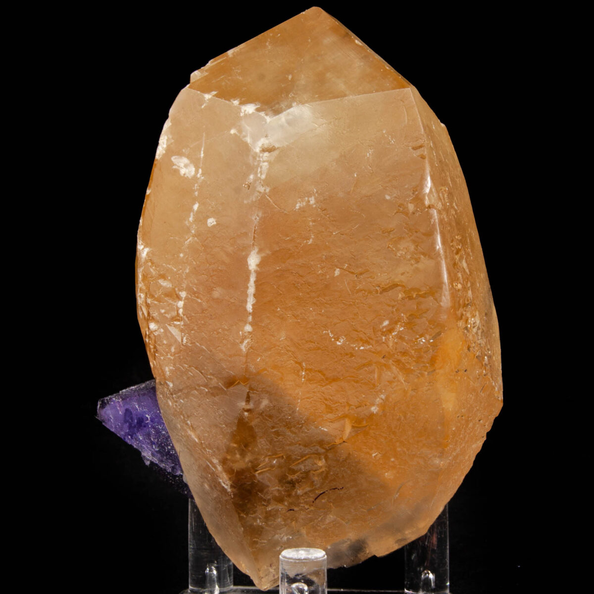 Calcite on Fluorite