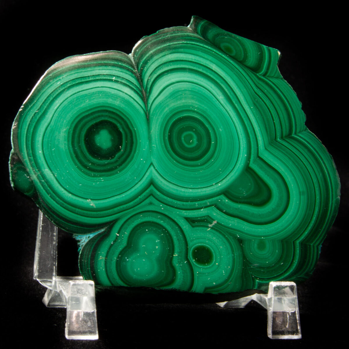 Malachite Stalactite Slice (polished)