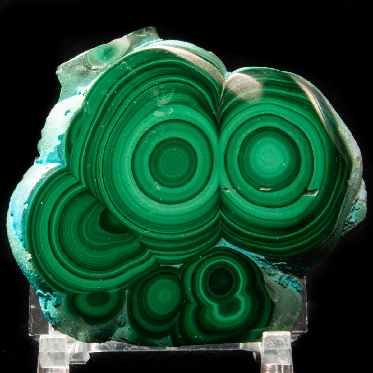 Malachite Stalactite Slice (polished)