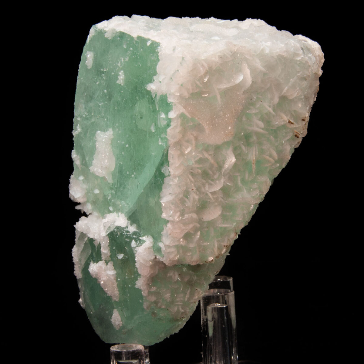 Calcite over Fluorite