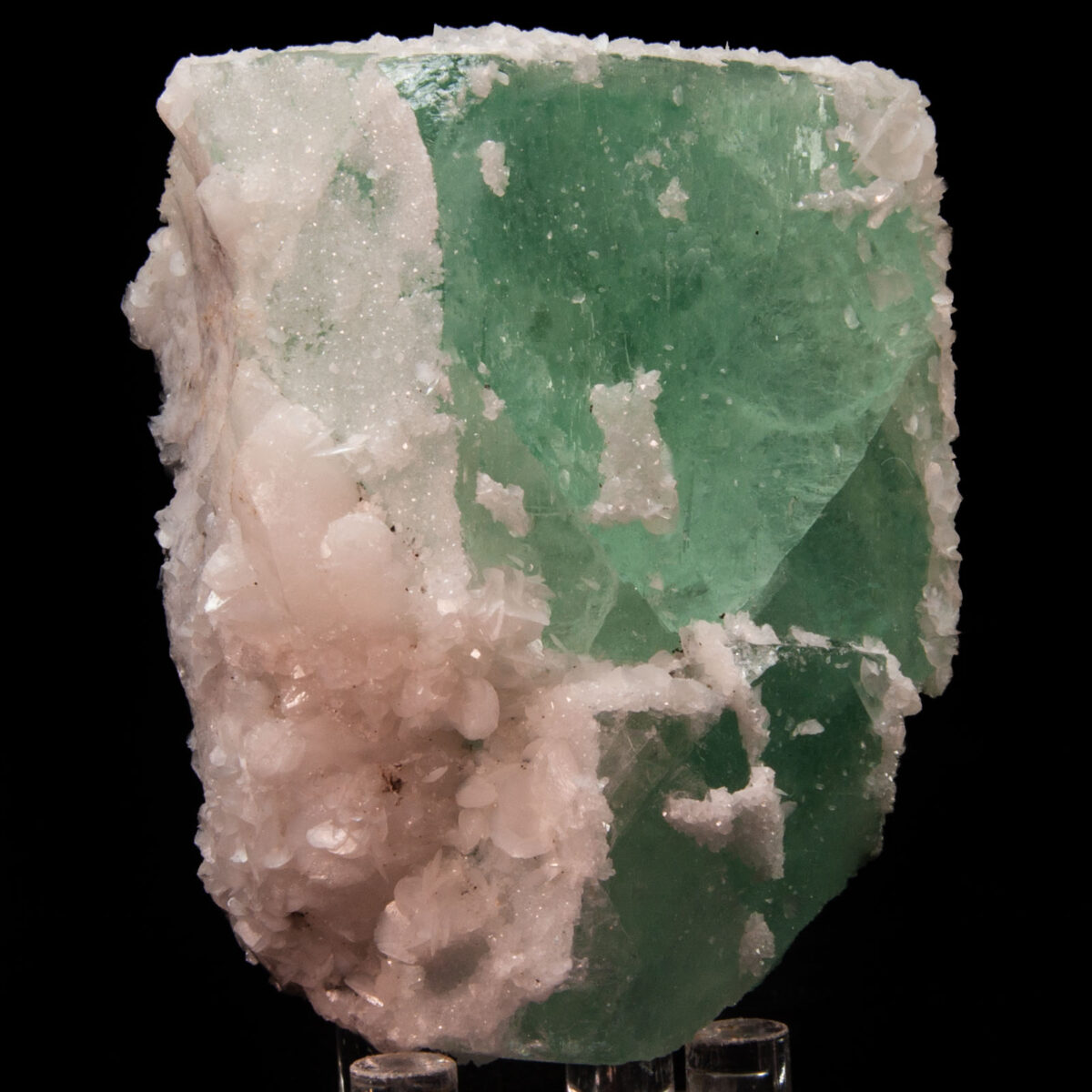 Calcite over Fluorite