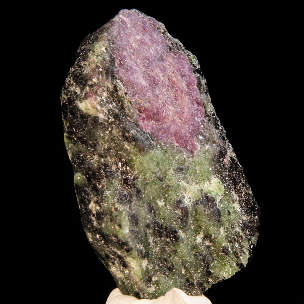 Corundum var. Ruby (Fluorescent) in Zoisite