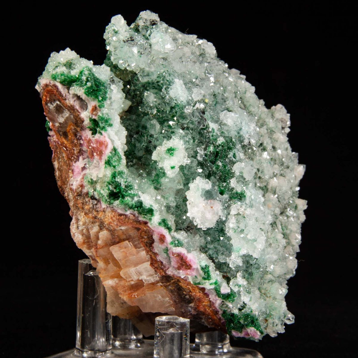 Quartz over Malachite