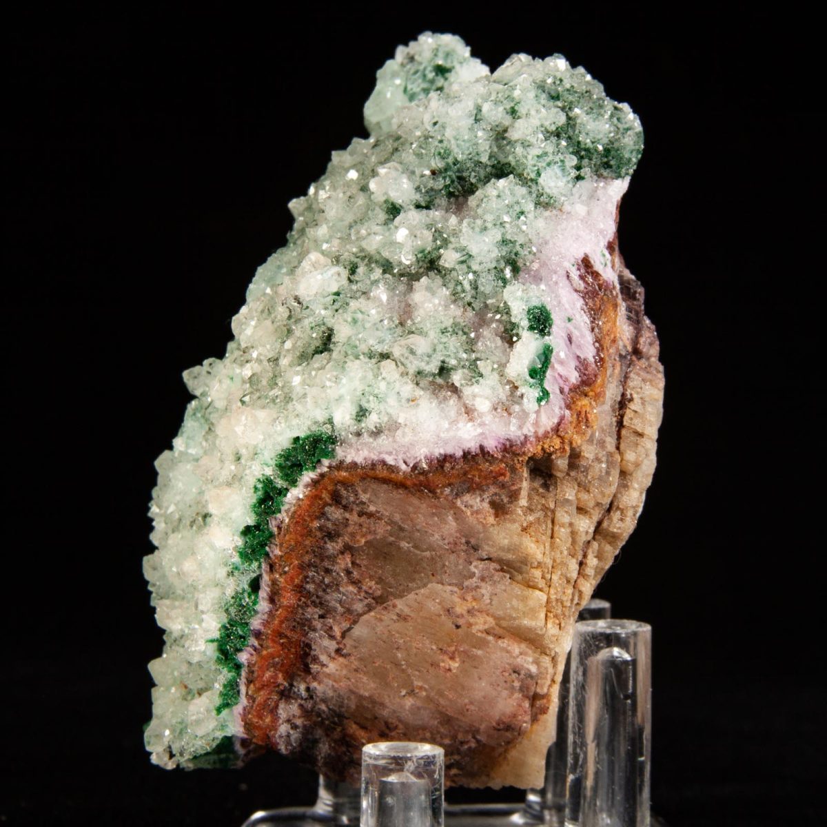 Quartz over Malachite