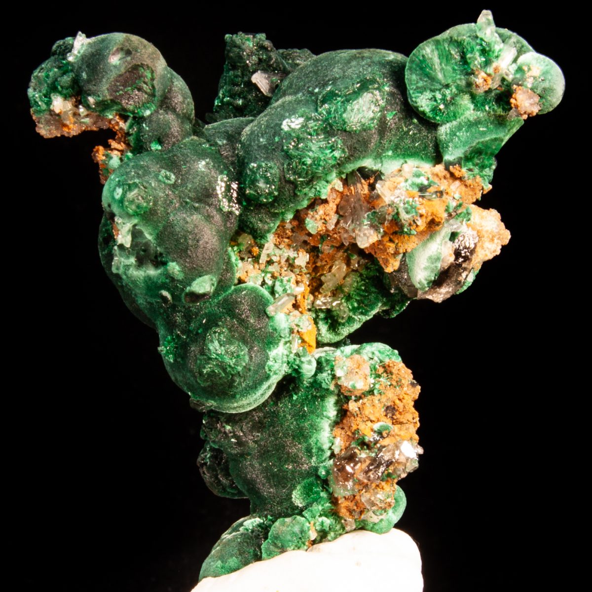 Cerussite on Malachite