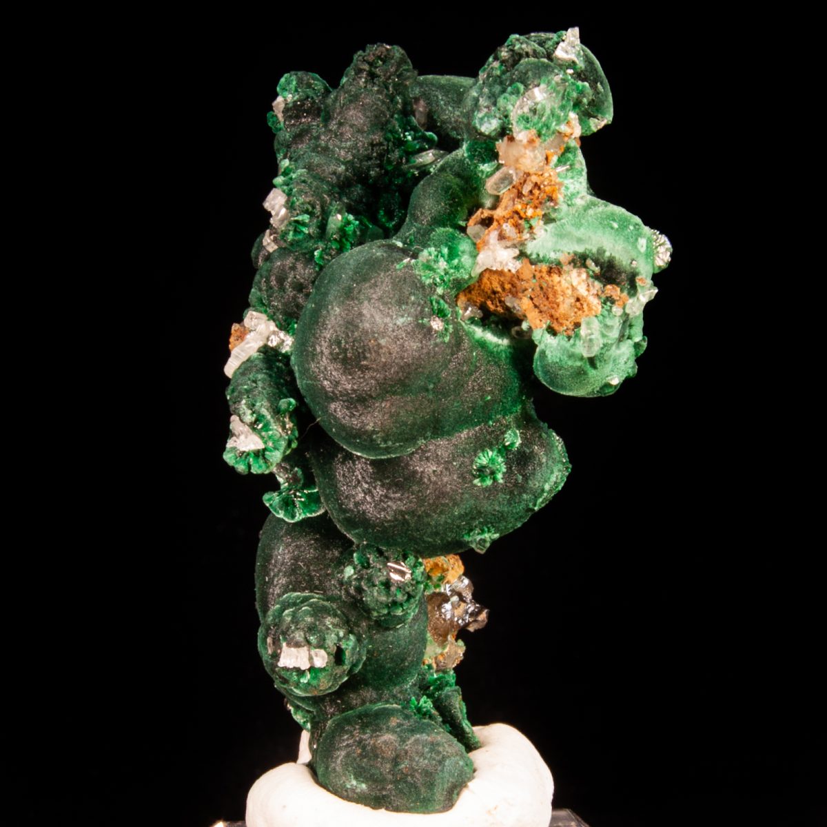 Cerussite on Malachite