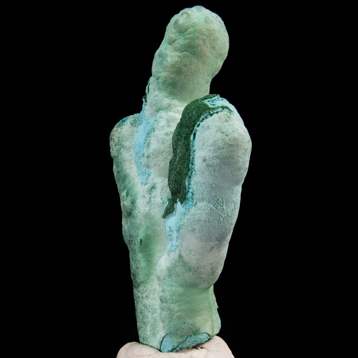 Chrysocolla with Malachite Stalactite