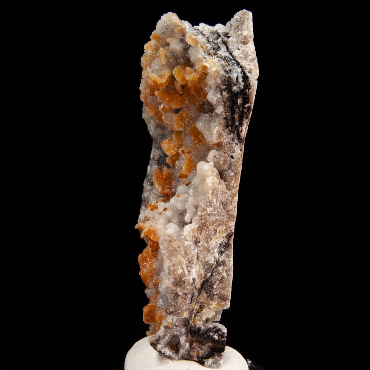 Wulfenite with Druzy Quartz