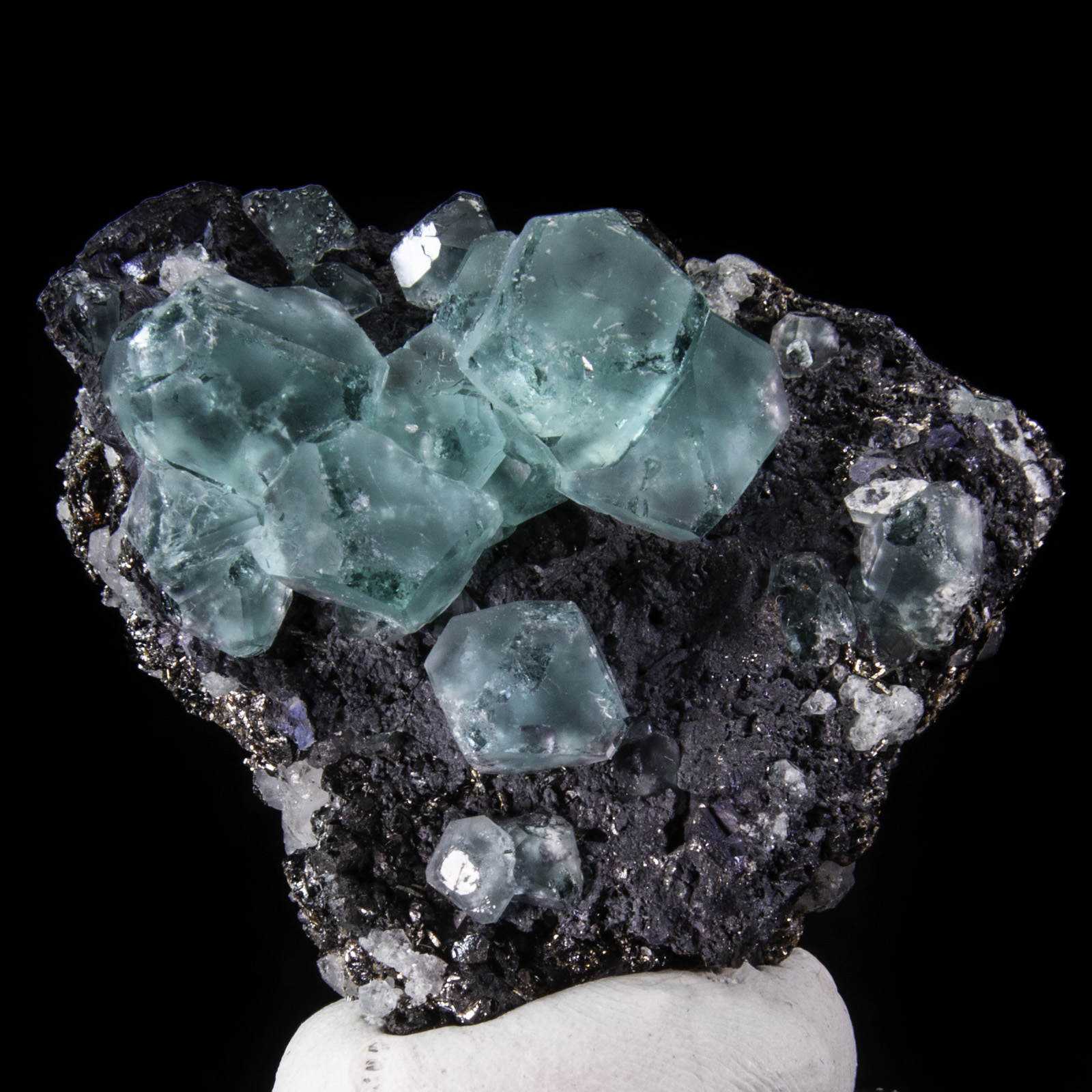Fluorite and Sphalerite with Arsenopyrite