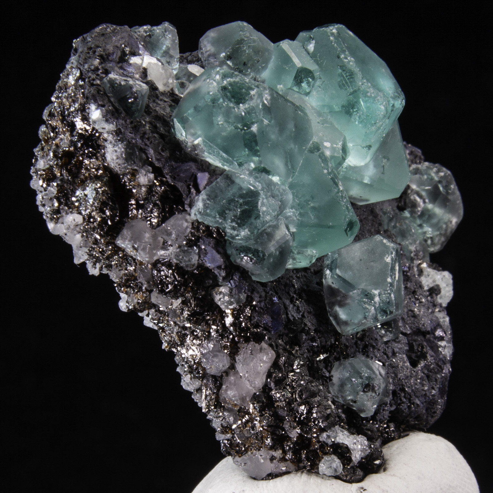 Fluorite and Sphalerite with Arsenopyrite