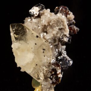 Calcite and Sphalerite on Dolomite