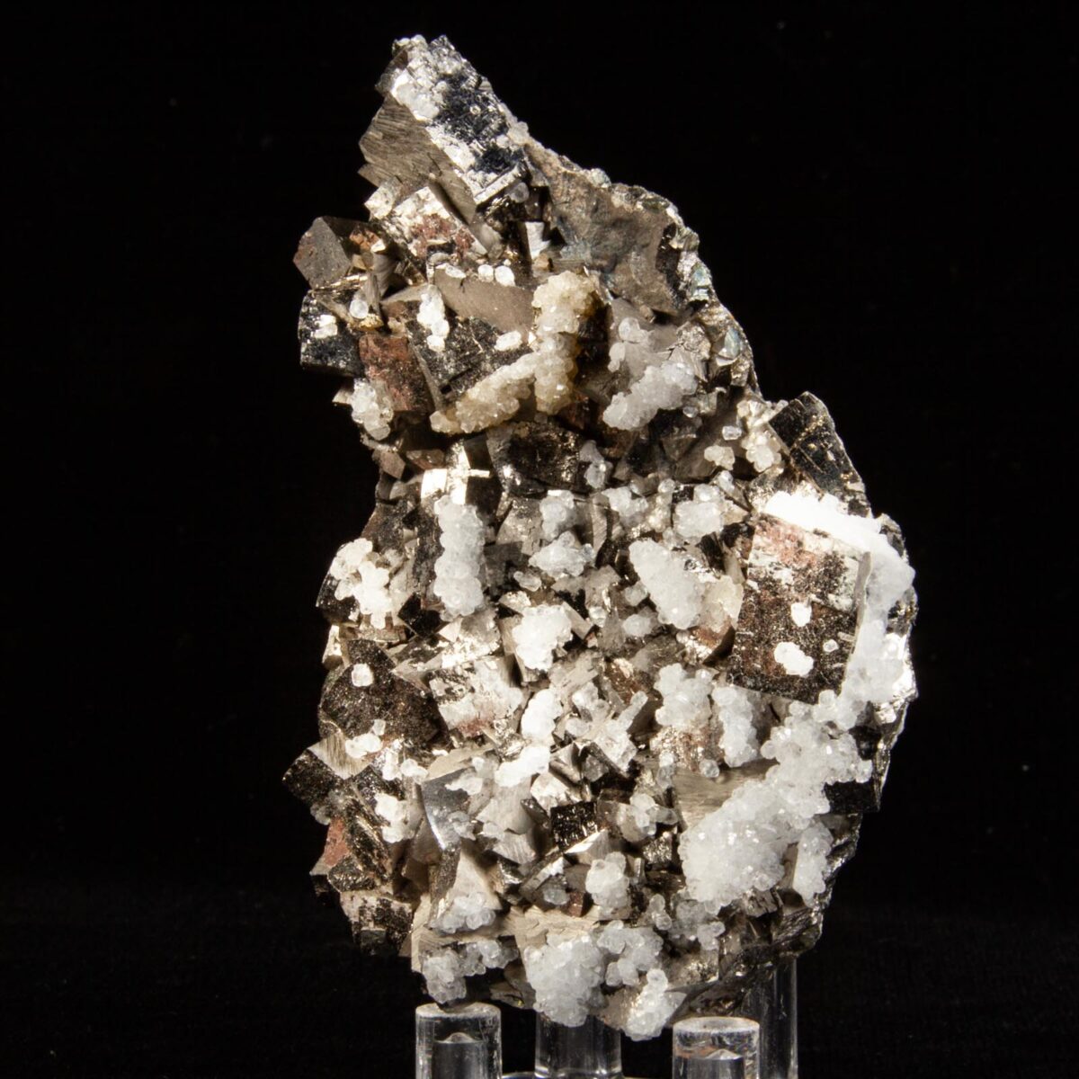 Calcite on Arsenopyrite