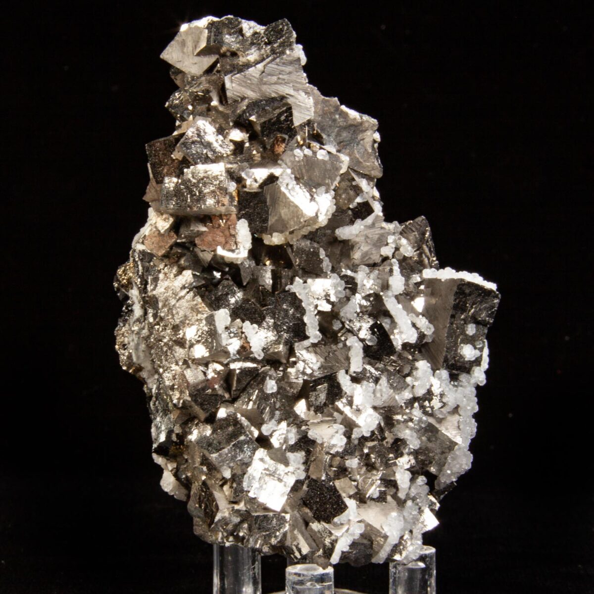 Calcite on Arsenopyrite