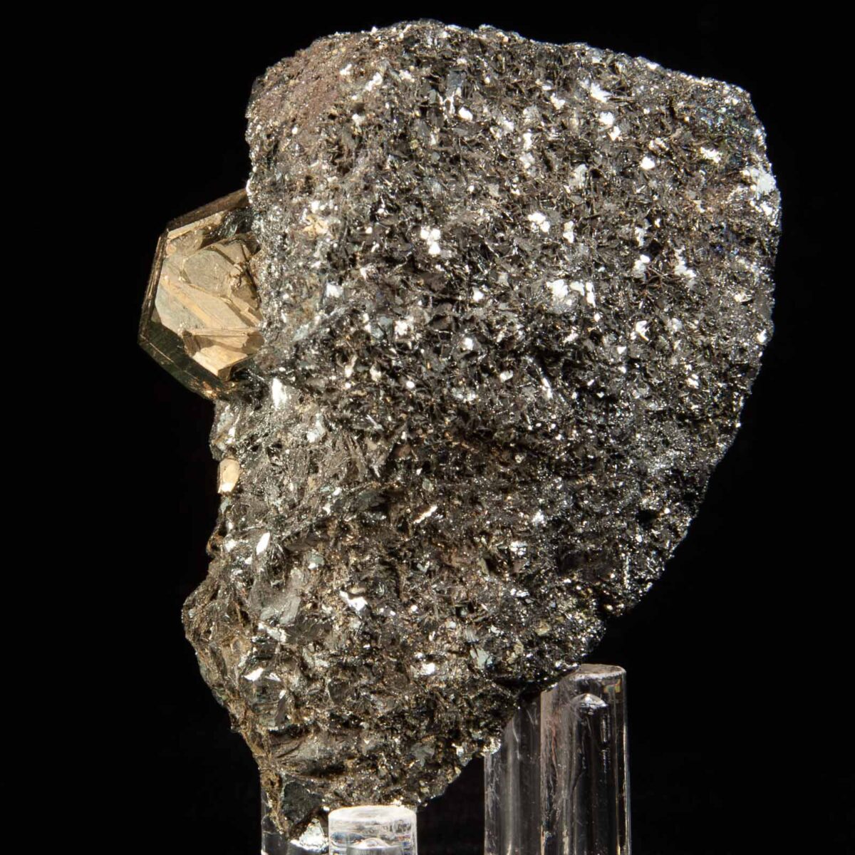 Pyrite on Hematite