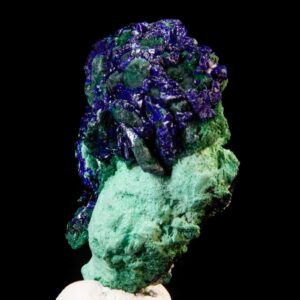 Azurite on Malachite pseudomorphs after Azurite