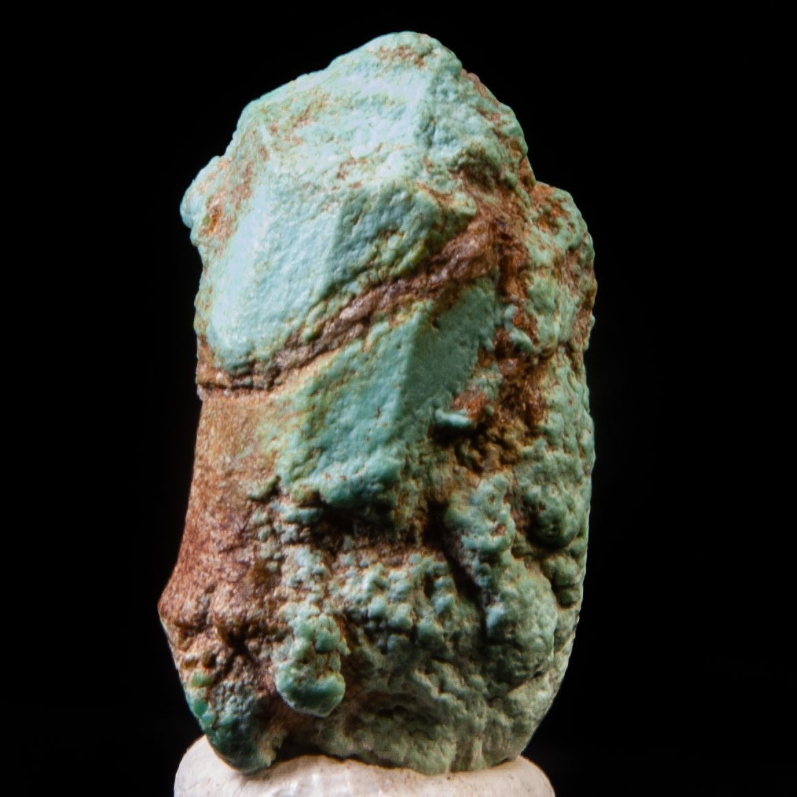Turquoise pseudomorph after Fluorapatite