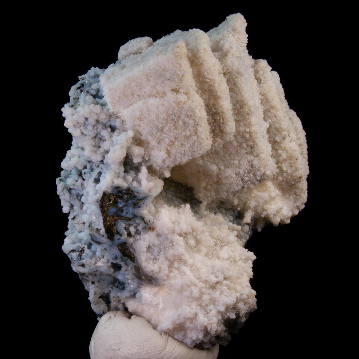 Chalcedony on Calcite