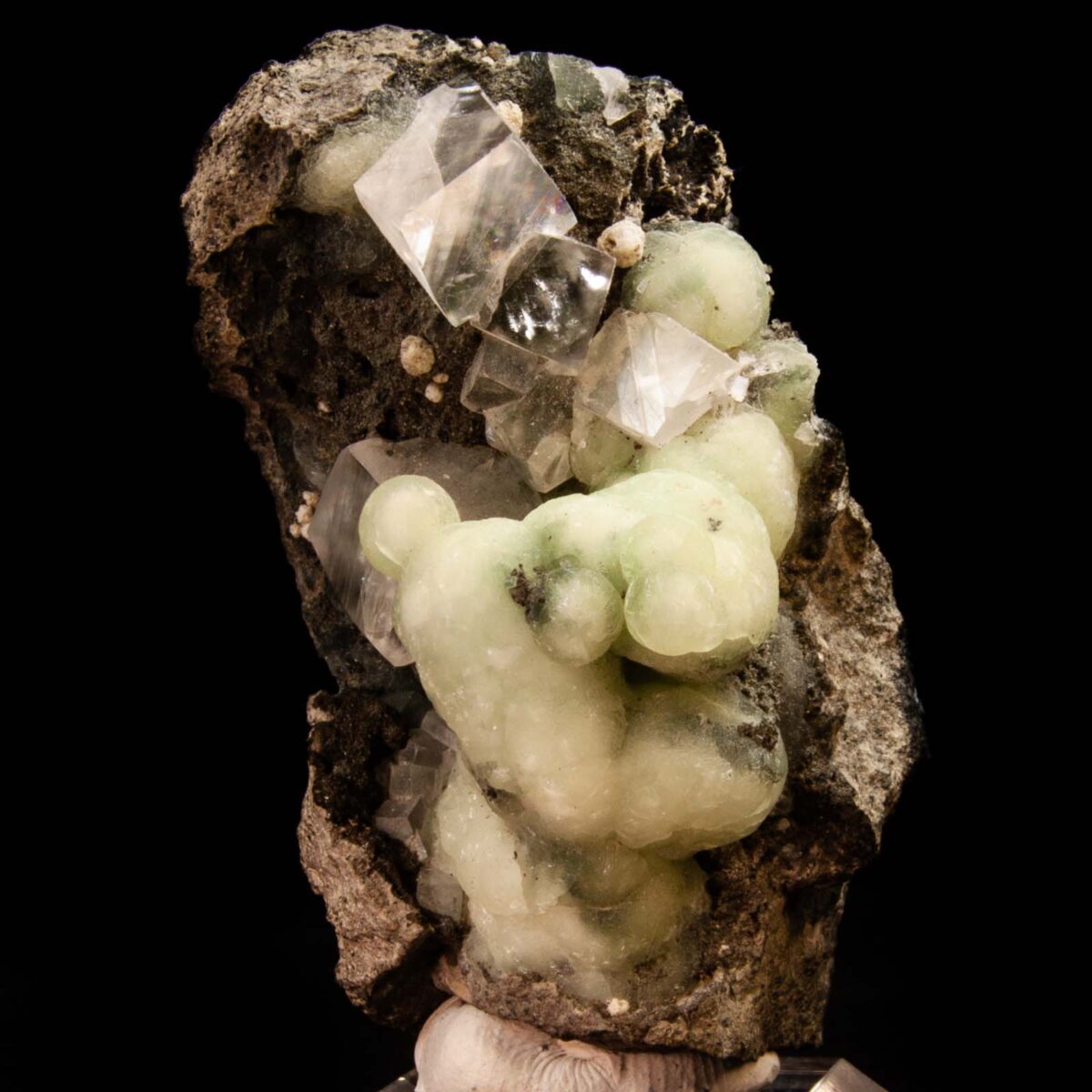 Calcite and Prehnite