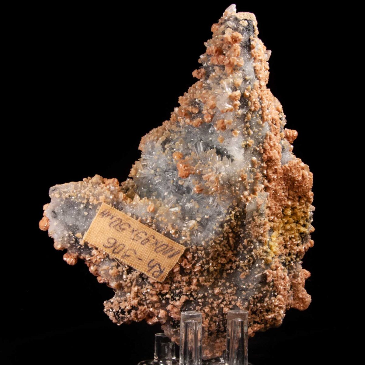 Rhodochrosite with Quartz and Calcite