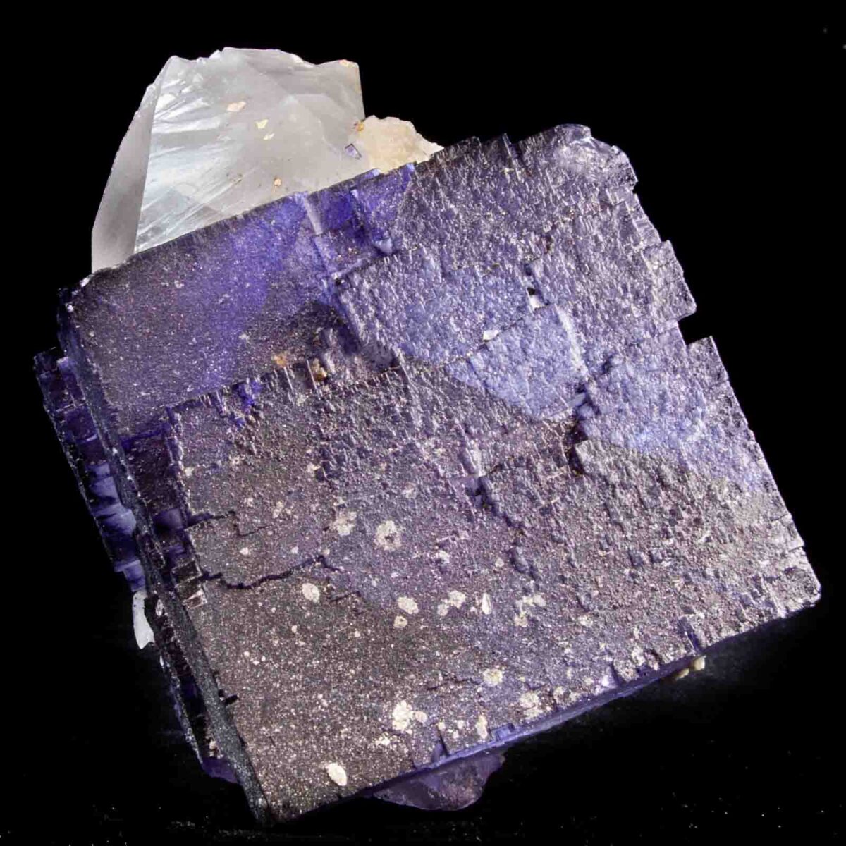 Calcite on Fluorite