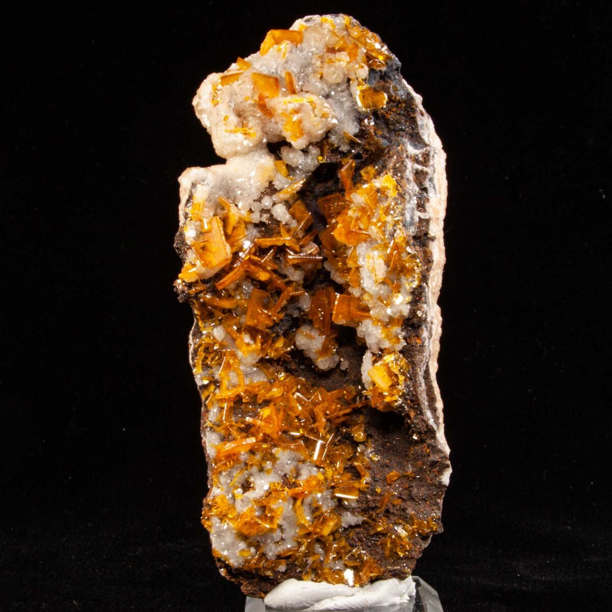 Wulfenite with Calcite