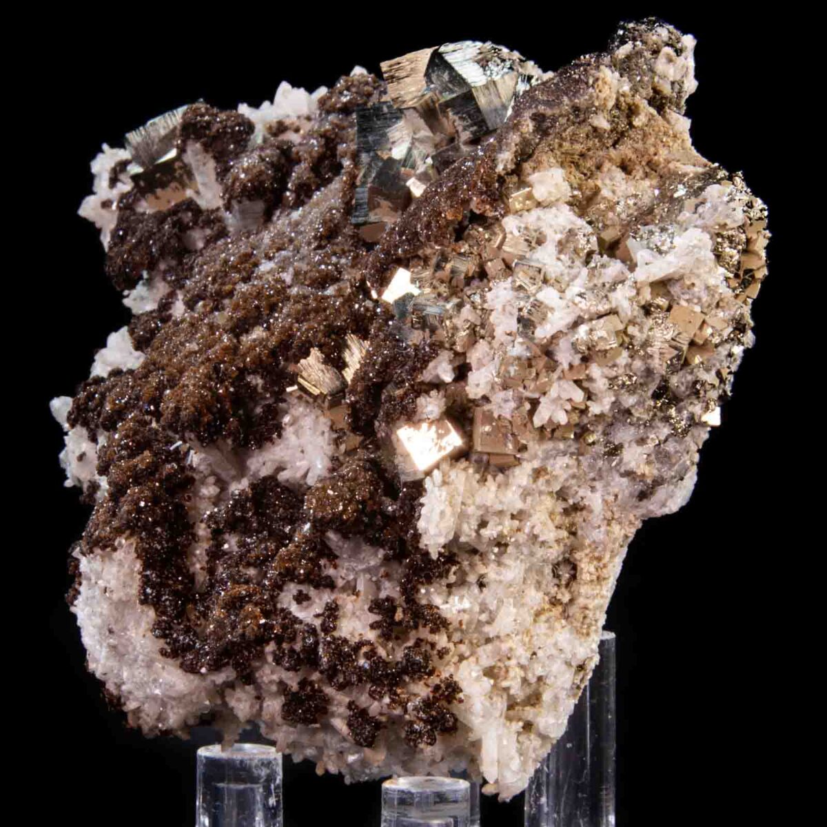 Hubeite and Pyrite with Quartz