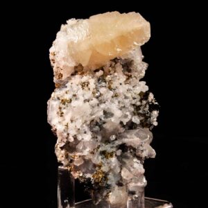 quartz and Calcite with Chalcopyrite