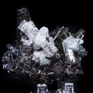 Aquamarine on schorl