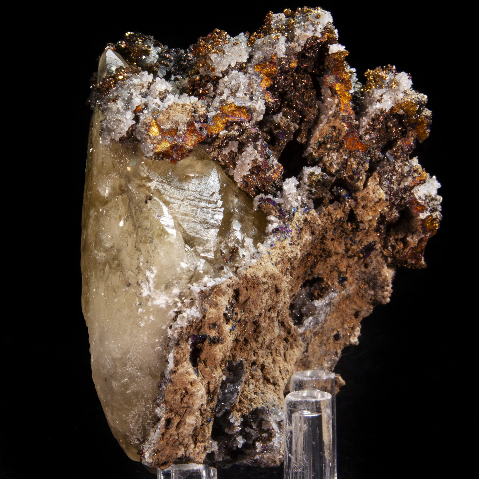 Calcite and Chalcopyrite