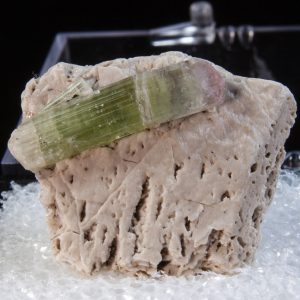Elbaite on Microcline