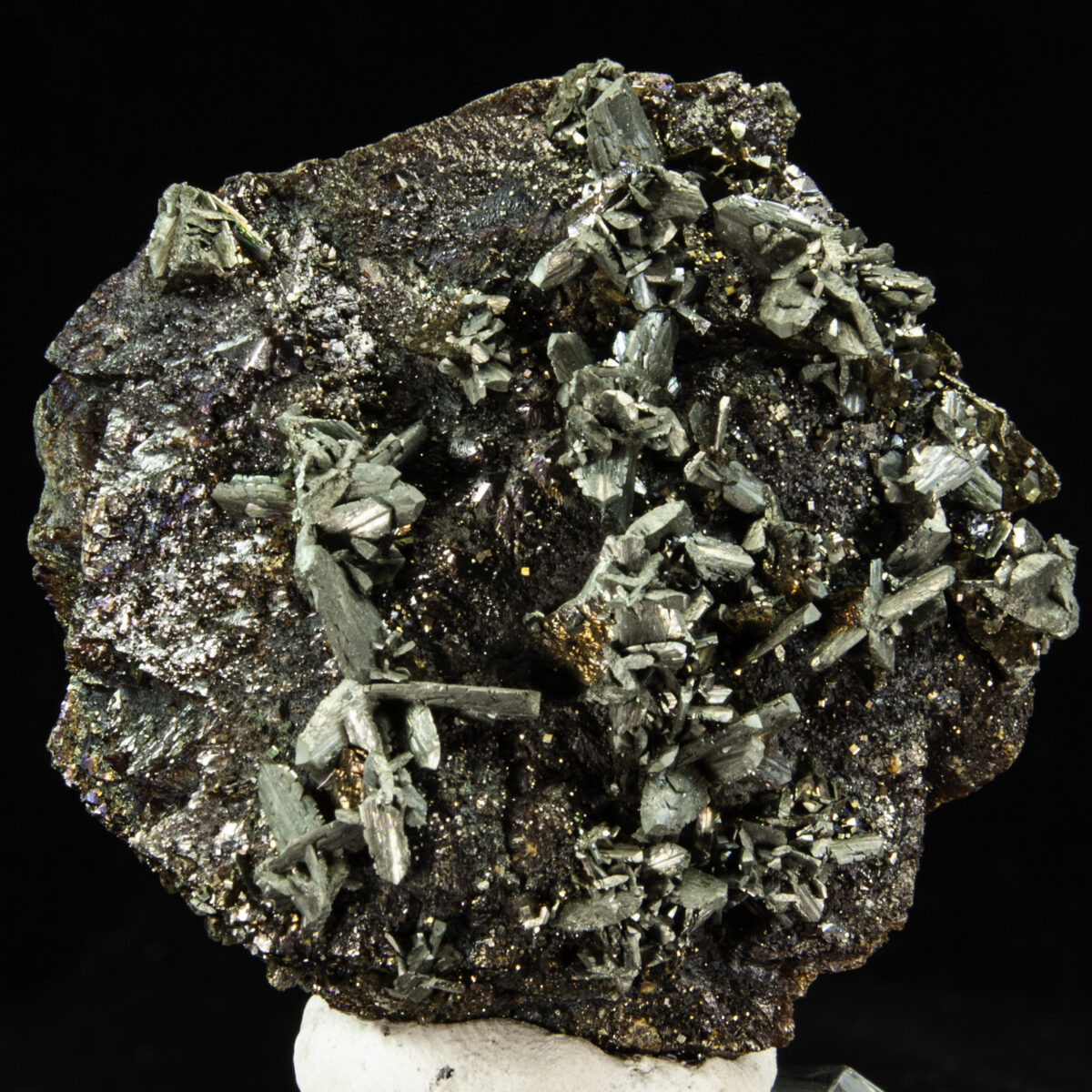 Marcasite on Sphalerite and Chalcopyrite