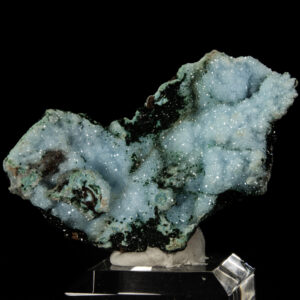 Quartz on Chrysocolla with Malachite