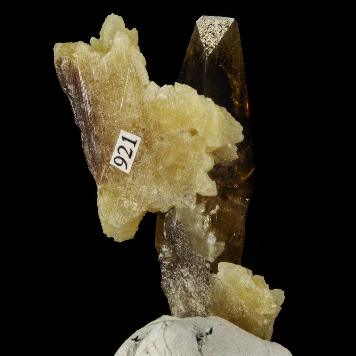 Baryte on Calcite