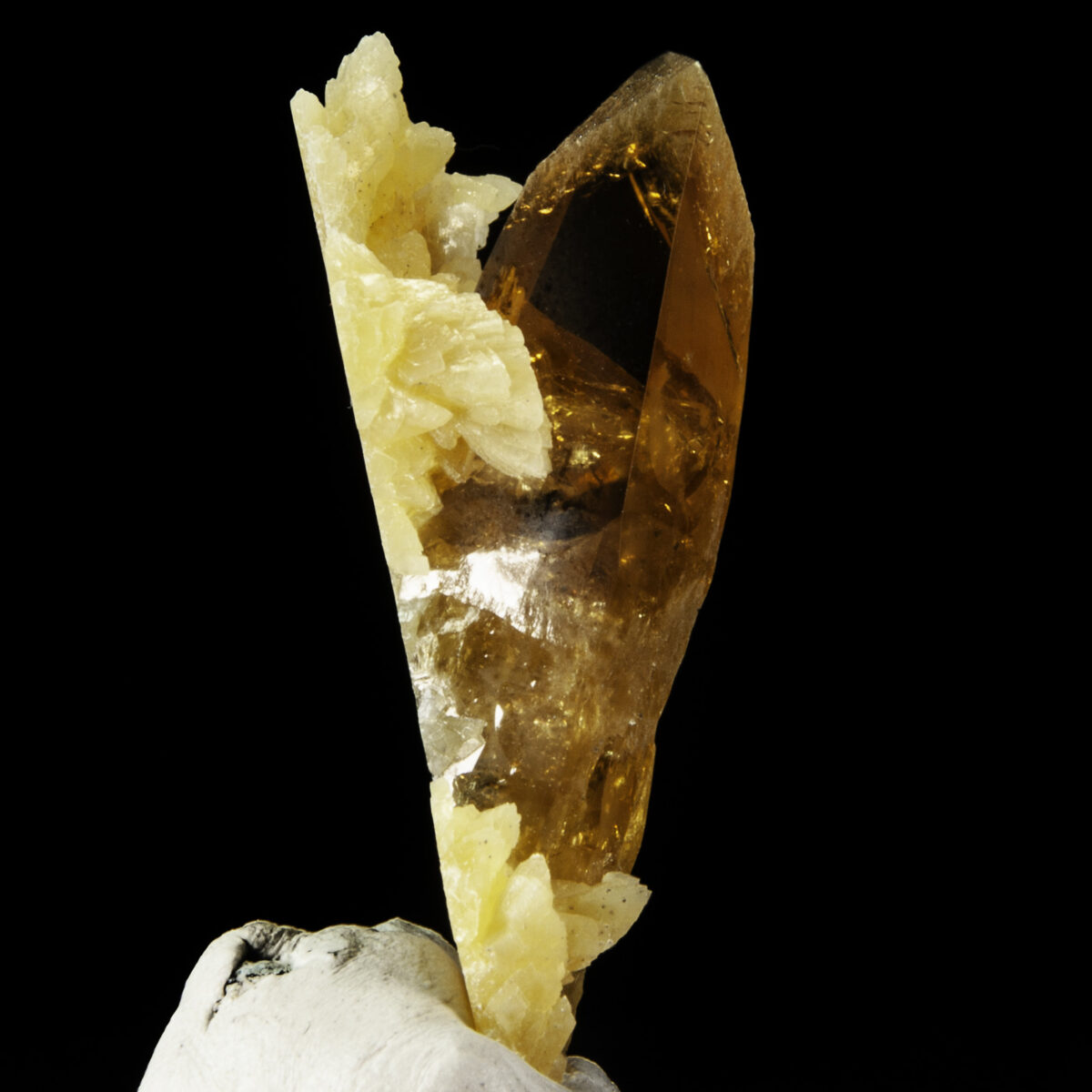 Baryte on Calcite