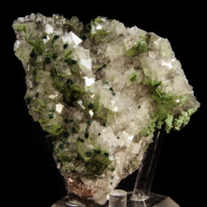 Malachite on Calcite