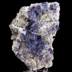 Fluorite with Quartz and Pyrite and Siderite