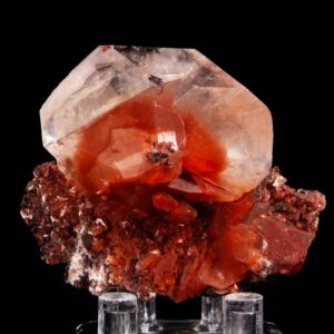 Calcite (Twin) with Hematite