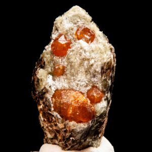 Spessartine Garnets in Mica