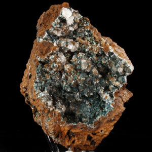 Rosasite with Hemimorphite and Calcite